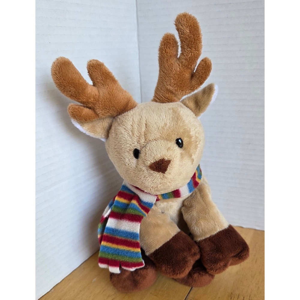 TY Pluffies SPICE Reindeer 9 in Tylux Plush Barnes & Noble Exclusive 2010 Scarf